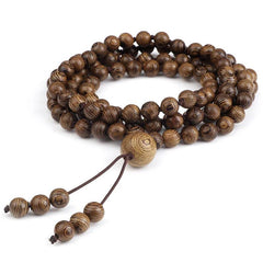 Mala Prayer Bracelet Yoga 108 Beads Meditation Tibetan Buddhist Wood Beaded Charm Bracelets Necklace Women Men Healing Jewelry - Buddha bead​