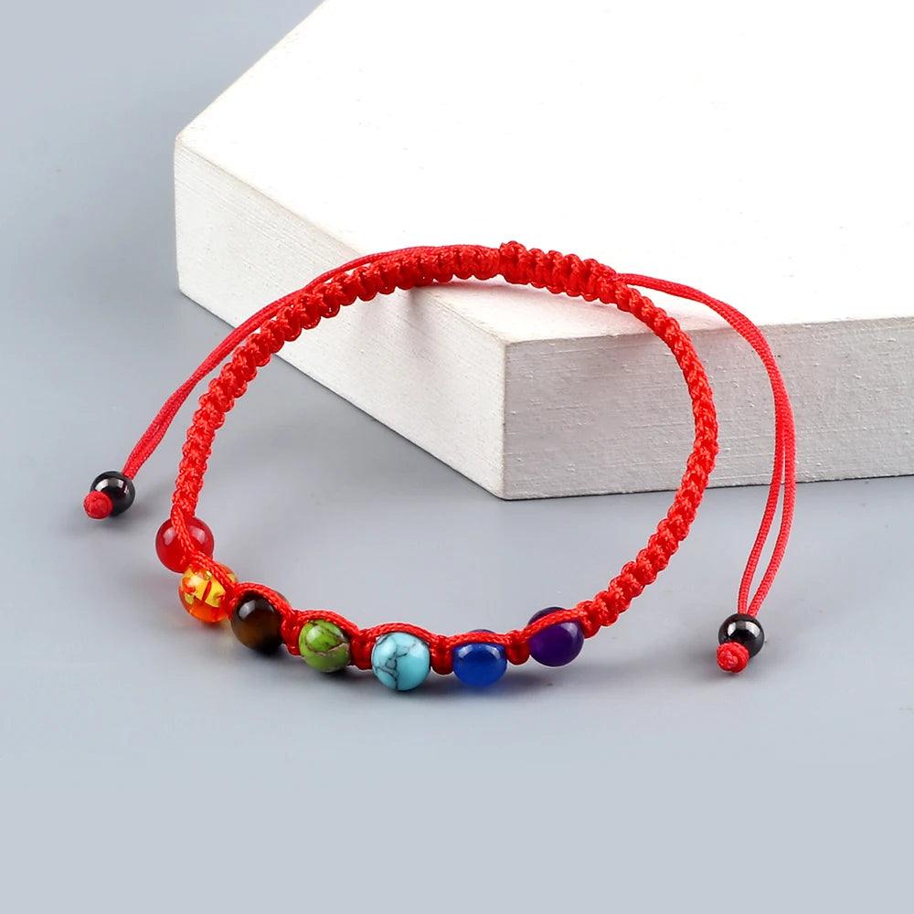 Hand Woven 7 Chakra Bracelet For Men Women 6mm Natural Stone Healing Balance Bracelet Couple 7 Chakra Bead Bangle Prayer Jewelry - Buddha bead​