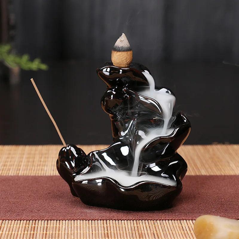Creative Home Decor Backflow Stick Incense Burner Ceramic Censer Home Decoration Use In Home Teahouse - Buddha bead​