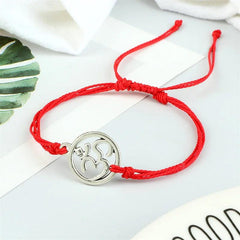 Adjustable 26 Colors Wax Thread Bracelets Bohemian Charm OM Symbol Braided Rope Bracelet For Women Men Fashion Handmade Jewelry - Buddha bead​