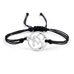 Adjustable 26 Colors Wax Thread Bracelets Bohemian Charm OM Symbol Braided Rope Bracelet For Women Men Fashion Handmade Jewelry - Buddha bead​