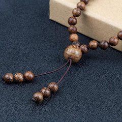 Mala Prayer Bracelet Yoga 108 Beads Meditation Tibetan Buddhist Wood Beaded Charm Bracelets Necklace Women Men Healing Jewelry - Buddha bead​