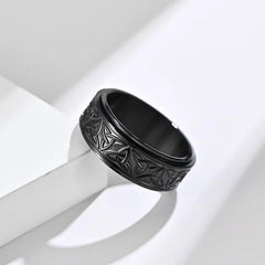 Viking Celtic Knot Rune Rings For Men Rotating Stainless Steel Anti Stress Anxiety Relife Spinning Ring Anillo Antiestres - Buddha bead​