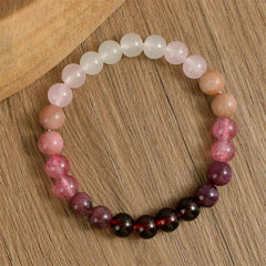 pink Amethyst Bracelet cubic self love braclet couple love gifts beautiful jewelry real natural stone beaded bangles handmade - Buddha bead​