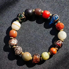 Five Road Wealth Deity Bodhi Seed Five Elements Transient Incense Ash Lapis Lazuli Bodhi Root Multi Treasure 18 Seeds Buddha Bea - Buddha bead​