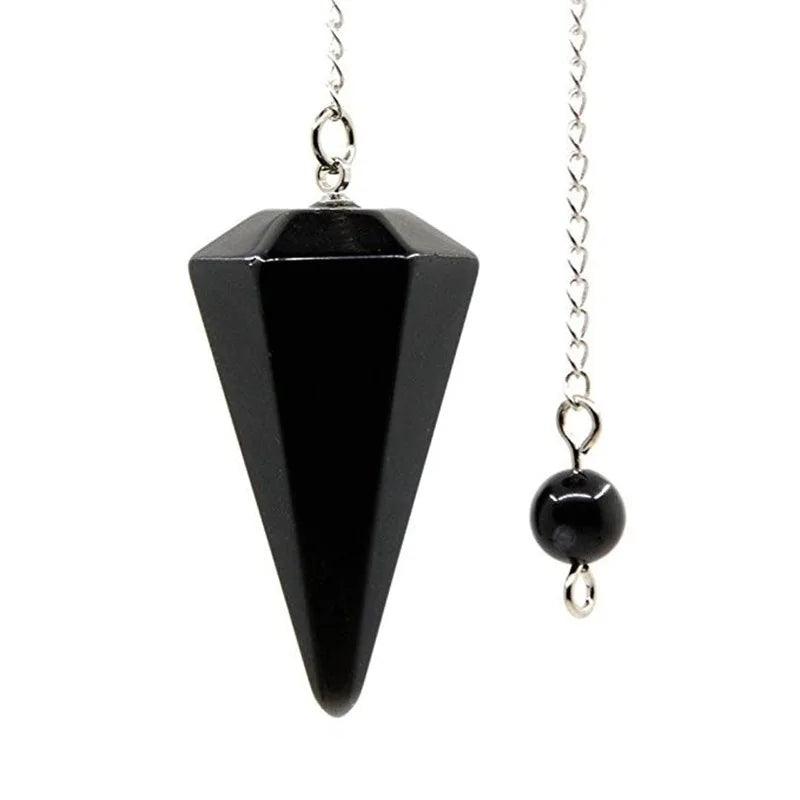 Natural Stone Quartz Agates Pendant Reiki Healing Cone Amethyst Charm Pendulum Pendants For Divination Dowsing Reiki Crystals - Buddha bead​