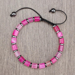 New 6*6mm Cylindrical Natural Stone Tiger Eye Agate Bead Bracelets Women Men Fashion Adjustable Bracelet Pulsera Hombre Jewelry - Buddha bead​
