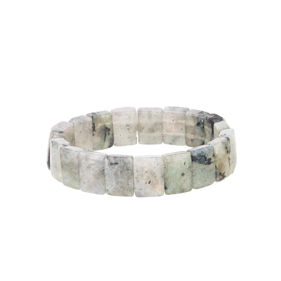 1pc creative overbearing punk Gothic retro natural stone crystal Obsidian tiger eye Rectangular hand row for women and men - Buddha bead​