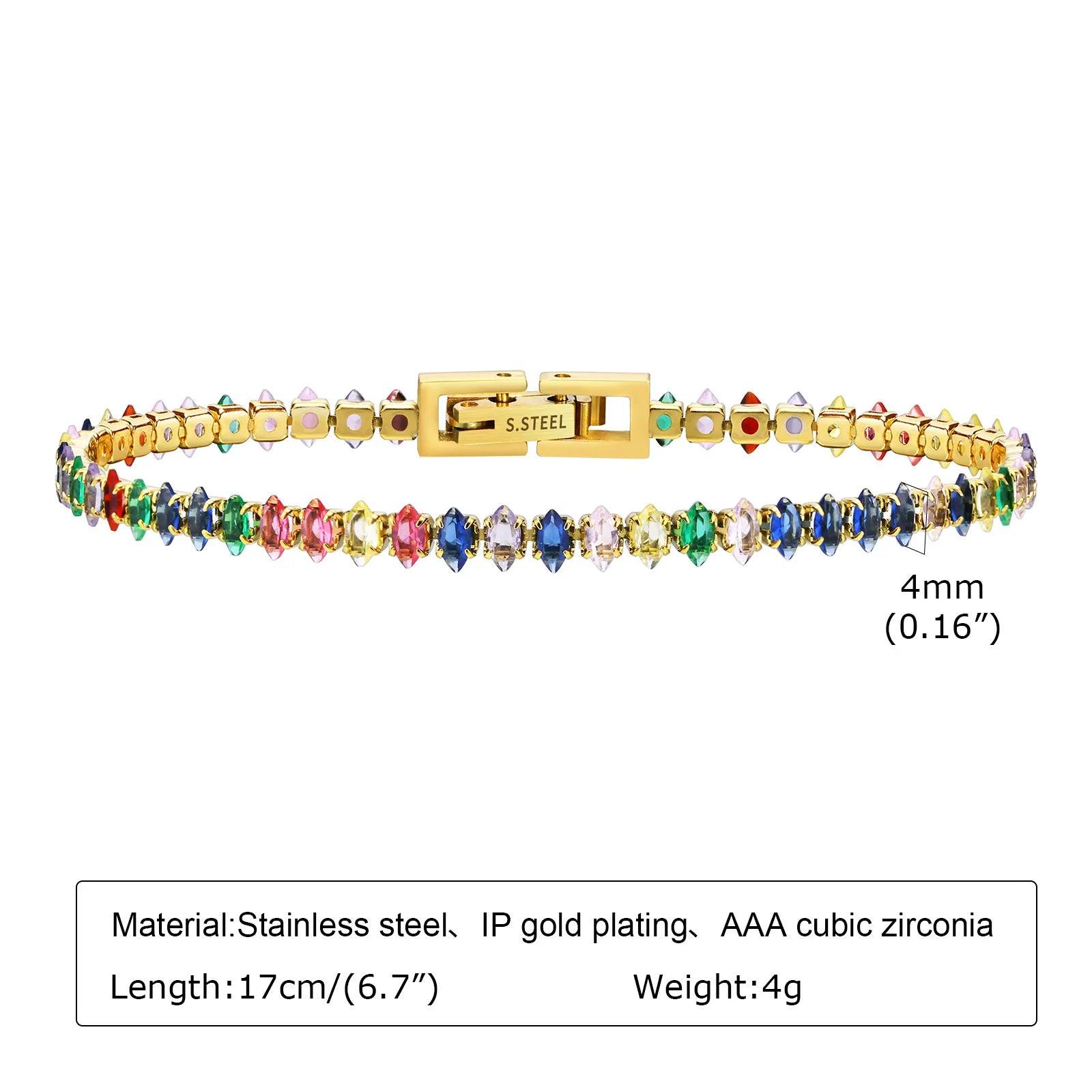 Statement Stainless Steel Chain Bracelet for Women, Vantage 18k Gold Plated Elegant Jewerlry - Buddha bead​