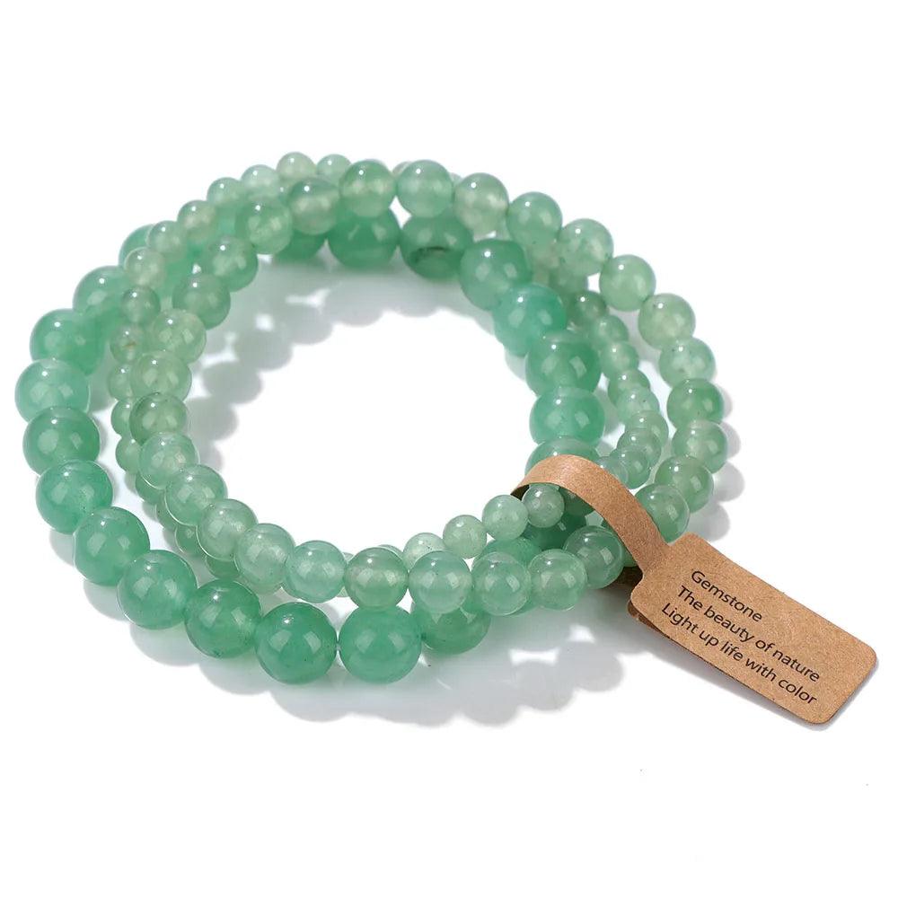 Pink Zebra Beads Bracelet Women 4 6 8mm Natural Stone Turquoises Agates Tiger Eye Quartz Beaded Bracelets Set Men Friend Jewelry - Buddha bead​