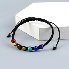 Hand Woven 7 Chakra Bracelet For Men Women 6mm Natural Stone Healing Balance Bracelet Couple 7 Chakra Bead Bangle Prayer Jewelry - Buddha bead​