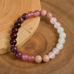pink Amethyst Bracelet cubic self love braclet couple love gifts beautiful jewelry real natural stone beaded bangles handmade - Buddha bead​