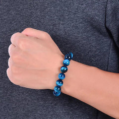 New Hot Selling Special Natural Stone Sky Blue Tiger Eye Stone Bracelet for men and women manufacturers direct wholesale - Buddha bead​