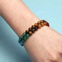 Top Plaza 7 Chakra Treatment Crystal Bracelet Yoga Stone Adjustable Beads Bracelet Meditation Relaxation Anxiety for Women - Buddha bead​
