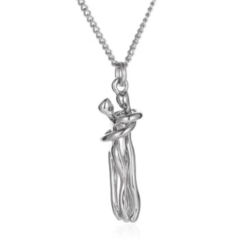Hip Hop Enbrace Couple Pendant For Women Men Punk Lovers Hug Necklace Promise Jewelry Party Gifts New Fashion - Buddha bead​