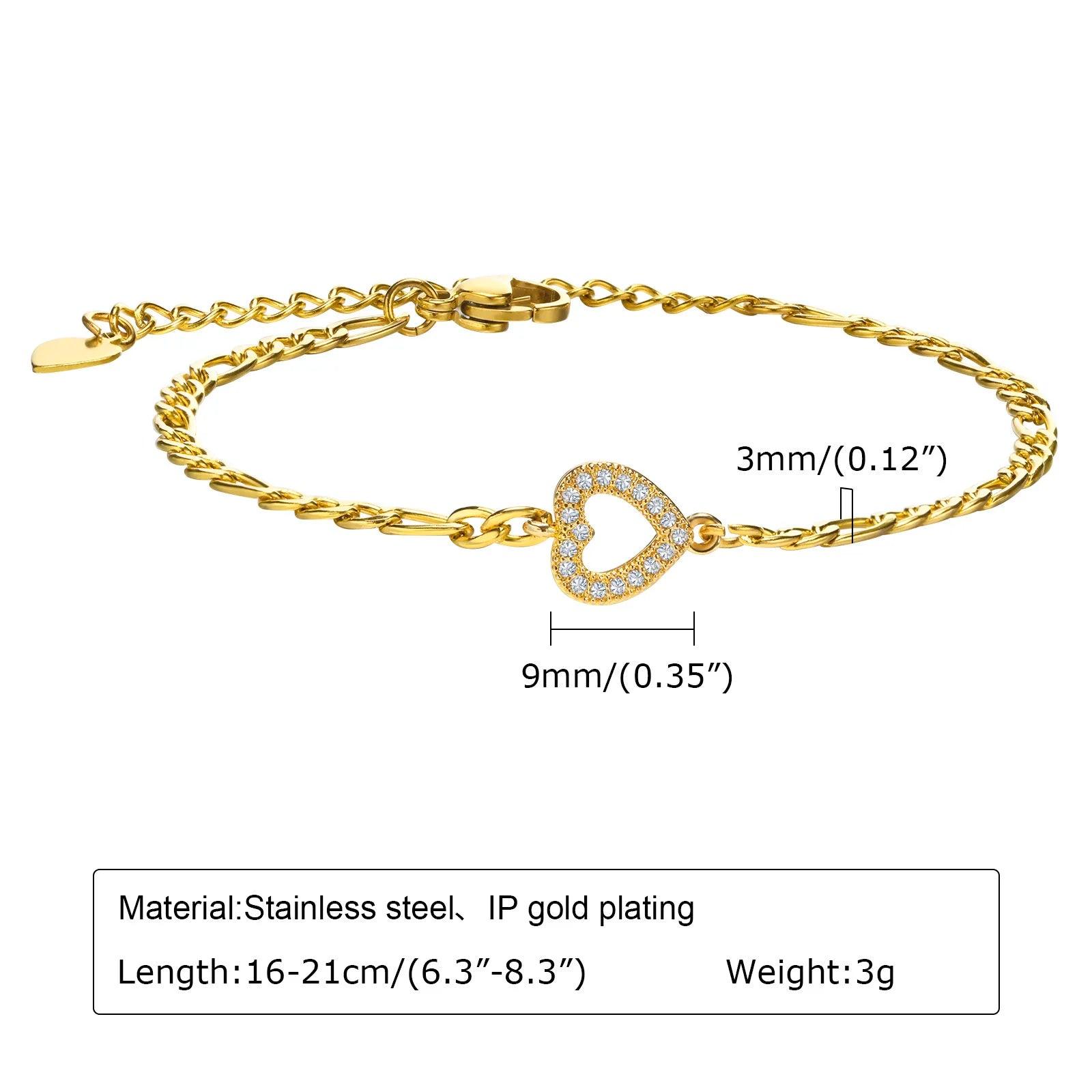 Statement Stainless Steel Chain Bracelet for Women, Vantage 18k Gold Plated Elegant Jewerlry - Buddha bead​