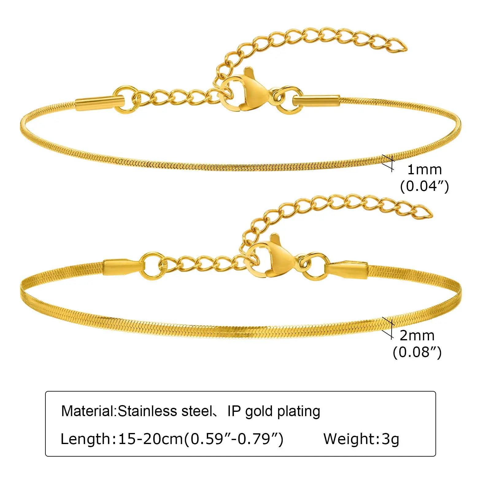 Statement Stainless Steel Chain Bracelet for Women, Vantage 18k Gold Plated Elegant Jewerlry - Buddha bead​
