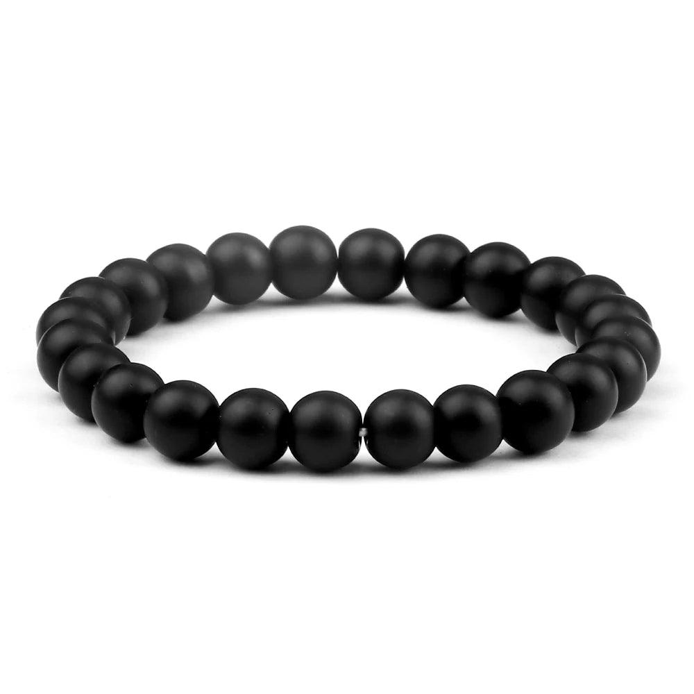 Black Volcanic Crown Bracelet Charm Tiger Eye Beads Lava Rock Bracelet For Men Women Braided Bracelets Handmade Jewelry Pulseira - Buddha bead​