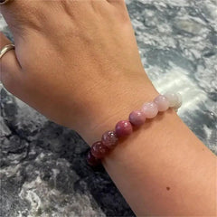 pink Amethyst Bracelet cubic self love braclet couple love gifts beautiful jewelry real natural stone beaded bangles handmade - Buddha bead​