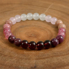 pink Amethyst Bracelet cubic self love braclet couple love gifts beautiful jewelry real natural stone beaded bangles handmade - Buddha bead​