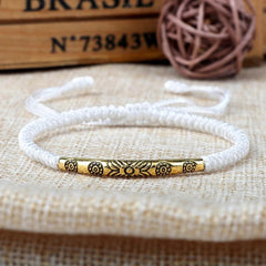 Classic Long Tube Charms Bracelets Women Men Lucky Red String Thread Rope Handmade Braided Bracelet Friendship Fashion Jewelry - Buddha bead​