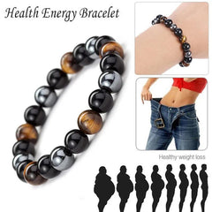 New Magnetic Hematite Bracelets Men Tiger Eye Stone Bead Couple Bracelets for Women Health Care Magnet Help Weight Loss Jewelry - Buddha bead​