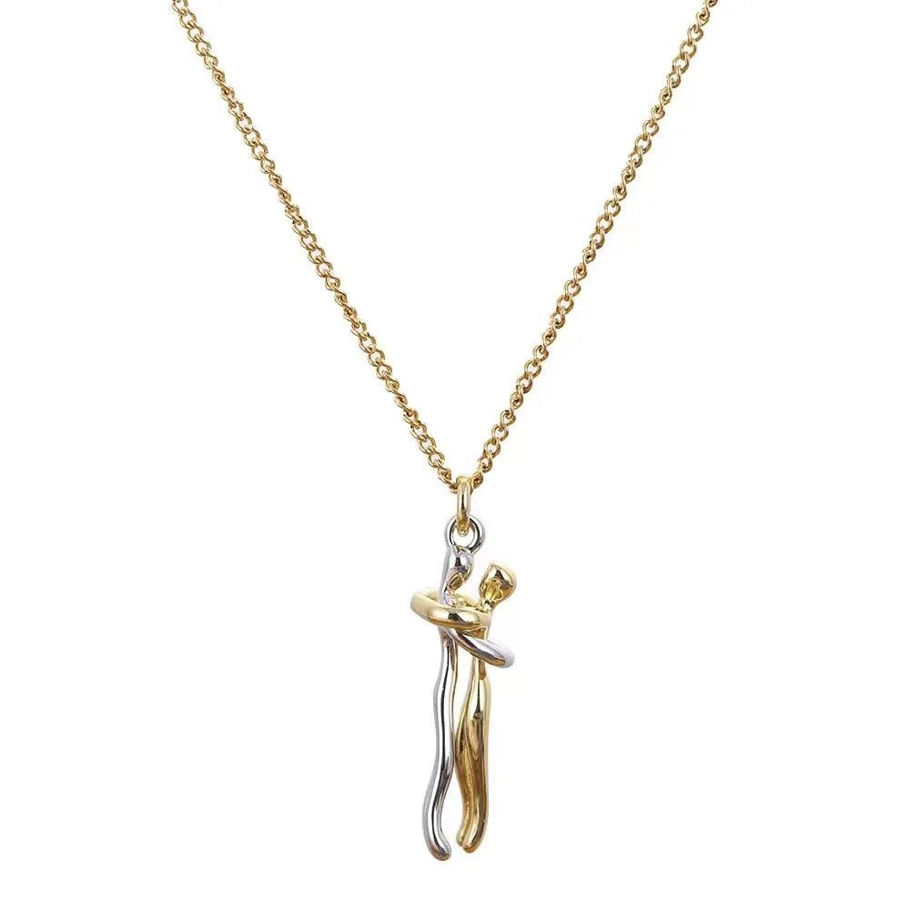Hip Hop Enbrace Couple Pendant For Women Men Punk Lovers Hug Necklace Promise Jewelry Party Gifts New Fashion - Buddha bead​