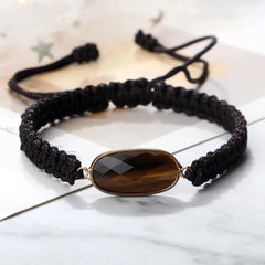 Natural Tiger Eye Stone Bracelet Handmade Mini 4mm Beads Yoga Wrap Bracelet & Bangle for Women Men Bohemian Jewelry Couple Gifts - Buddha bead​