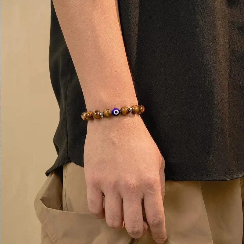 Black Tourmaline, Hematite, Rose Quartz & Lepidolite Bracelet/Healing, Depression, Anxiety, Protection, Empath Bracelet - Buddha bead​