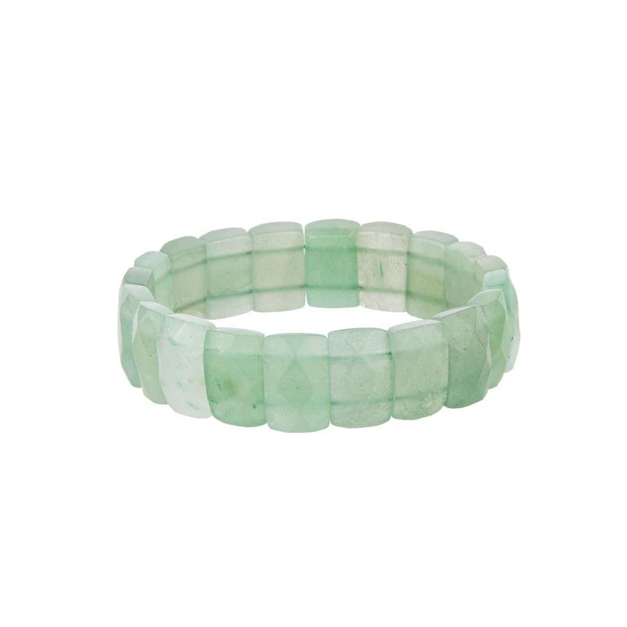 1pc creative overbearing punk Gothic retro natural stone crystal Obsidian tiger eye Rectangular hand row for women and men - Buddha bead​