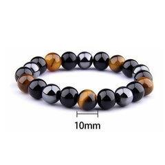 New Magnetic Hematite Bracelets Men Tiger Eye Stone Bead Couple Bracelets for Women Health Care Magnet Help Weight Loss Jewelry - Buddha bead​