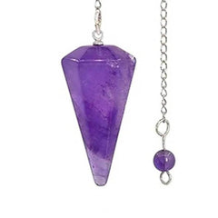 Natural Stone Quartz Agates Pendant Reiki Healing Cone Amethyst Charm Pendulum Pendants For Divination Dowsing Reiki Crystals - Buddha bead​