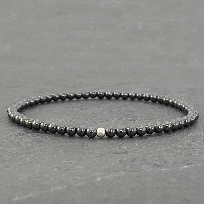 Black Tourmaline, Hematite, Rose Quartz & Lepidolite Bracelet/Healing, Depression, Anxiety, Protection, Empath Bracelet - Buddha bead​