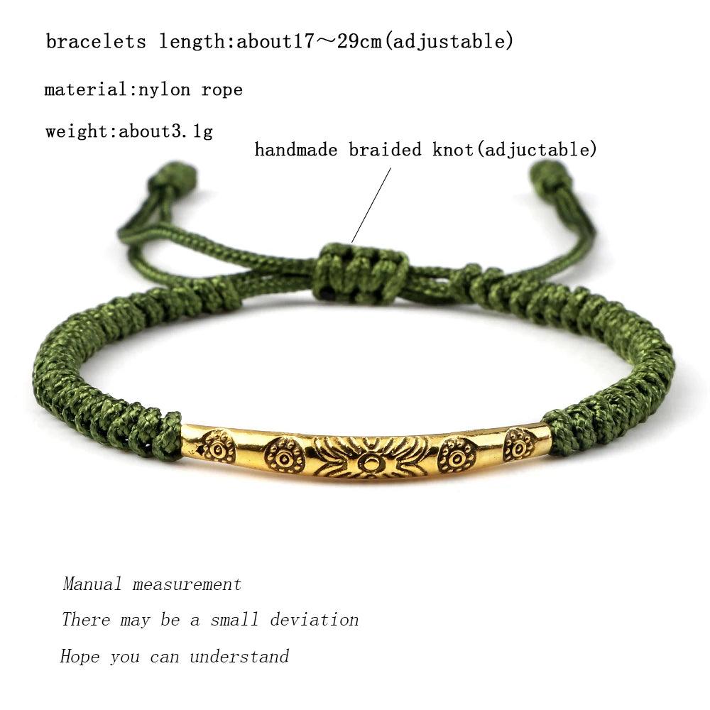 Classic Long Tube Charms Bracelets Women Men Lucky Red String Thread Rope Handmade Braided Bracelet Friendship Fashion Jewelry - Buddha bead​