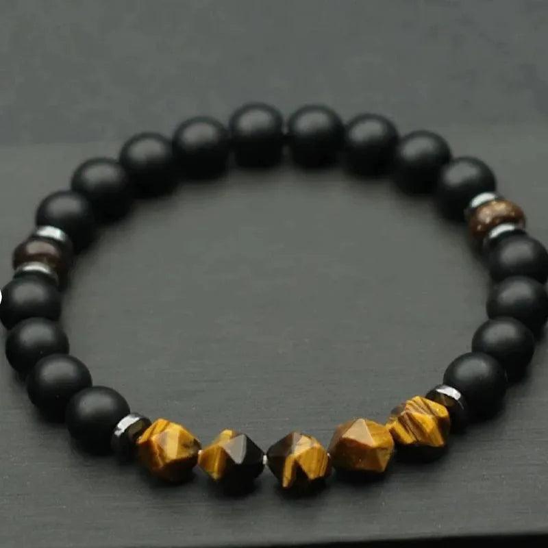 Black Tourmaline, Hematite, Rose Quartz & Lepidolite Bracelet/Healing, Depression, Anxiety, Protection, Empath Bracelet - Buddha bead​