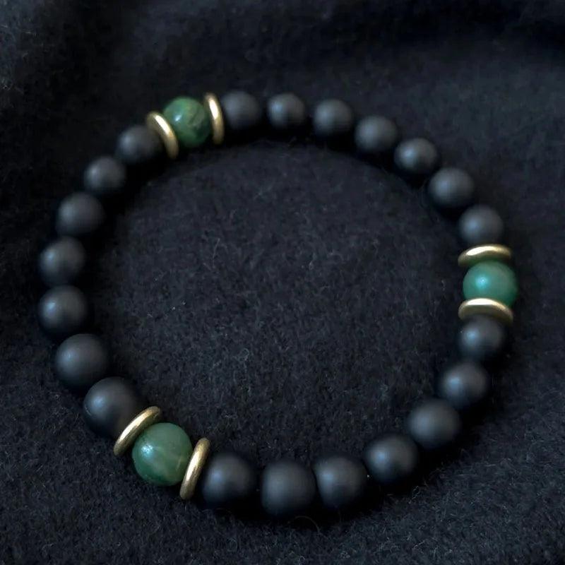 Black Tourmaline, Hematite, Rose Quartz & Lepidolite Bracelet/Healing, Depression, Anxiety, Protection, Empath Bracelet - Buddha bead​